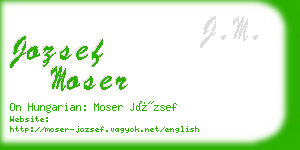 jozsef moser business card